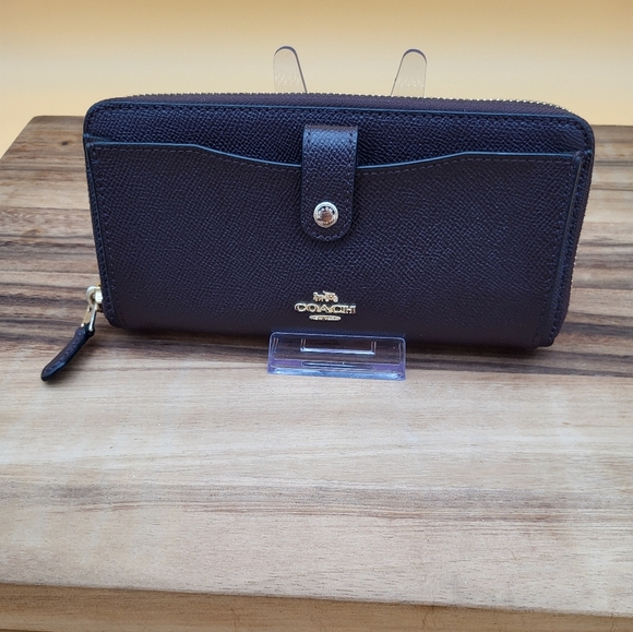 Coach Black Leather Wallet and Phone Case, Like New